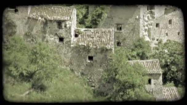 Ditembak Dari Tepi Sebuah Kota Italia Klip Video Bergaya Vintage — Stok Video