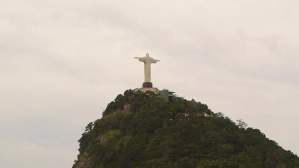 Rio Janeiro Circa Juin 2013 Prise Vue Aérienne Lointaine Statue — Video