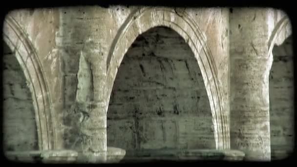 Close Several Arches Italy Vintage Stylized Video Clip — Stock Video