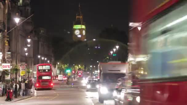 London Storbritannien Oktober 2011 Time Lapse Skott Aftonen White Hall — Stockvideo