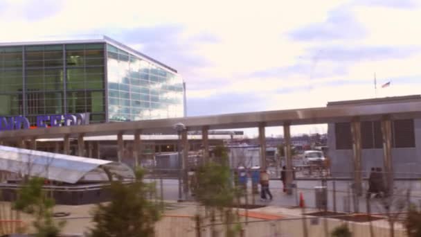 Dolly Shot Staten Island Ferry Building New York City Camera — Stock Video