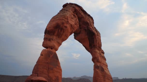 Gran Lapso Tiempo Delicate Arch Utah — Vídeos de Stock