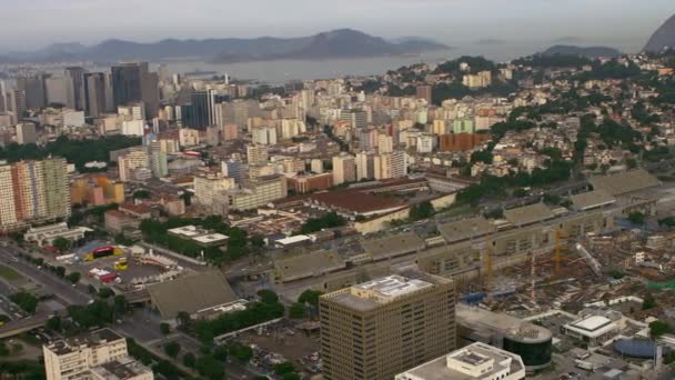 Fotografía Aérea Río Janeiro Brasil Filmación Recoge Información Sobre Carreteras — Vídeos de Stock