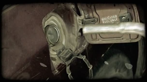 Benzin Pompası Basılı Tutup Eski Yakıt Tankı Eklemeden Kadın Eli — Stok video