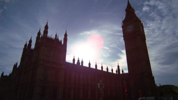 Stationaire Shot Van Big Ben Clock Tower Londen Gefilmd Namiddag — Stockvideo