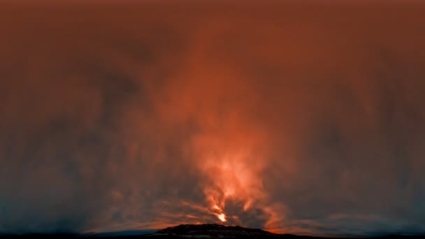 Lens Parlaması Ile Utah Dağ Üzerinde Gün Batımı Gökyüzü Hızlandırılmış — Stok video