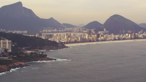 Foto Aerea Favelas Sulla Montagna Città Rio Janeiro Brasile Presa — Video Stock