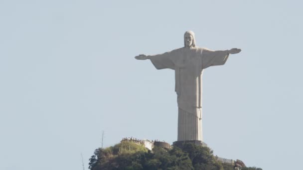 Rio Janeiro Brazylia Czerwiec 2013 Jeszcze Strzał Posągu Chrystusa Odkupiciela — Wideo stockowe