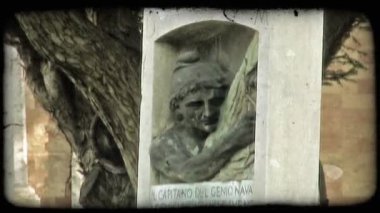 Fotoğrafını İtalyan kaldırıldı olarak işaretler. Vintage stilize video klip.