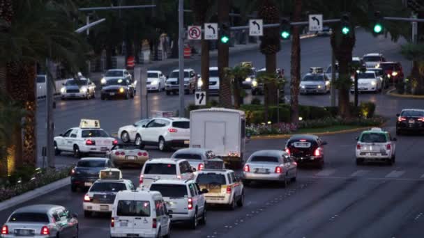 Статический Кадр Дорожного Движения Лас Вегасе — стоковое видео
