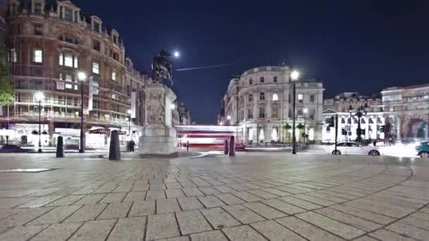 Suwak Poklatkowy Big Bena Widziany Charing Cross Patrząc Dół Whitehall — Wideo stockowe