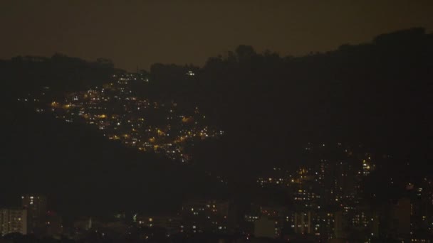 Πανόραμα Του Ρίο Για Νύχτα Βραζιλία — Αρχείο Βίντεο