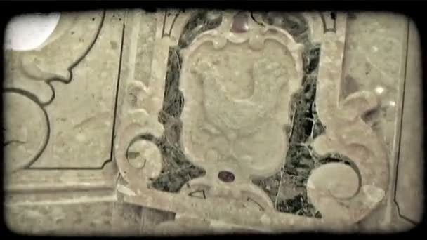 Záběr Nějaké Kresby Uvnitř Katedrály Itálii Vintage Stylizované Videoklip — Stock video