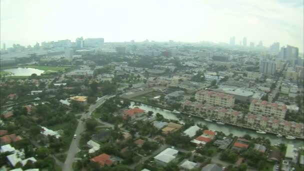 Letecký Snímek Miami Domů Budov — Stock video