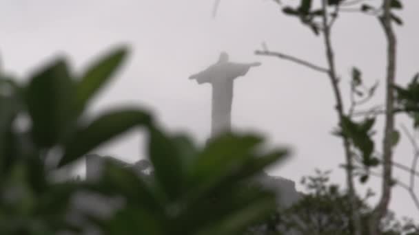 Río Brasil Junio 2013 Tiro Del Viejo Fuerte Con Estatua — Vídeos de Stock