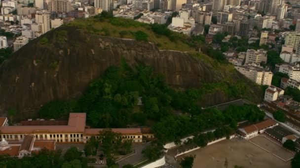Letecký Hrnec Vysokým Rozlišením Rio Janeiro Brazílii Plánování Památky Geografie — Stock video