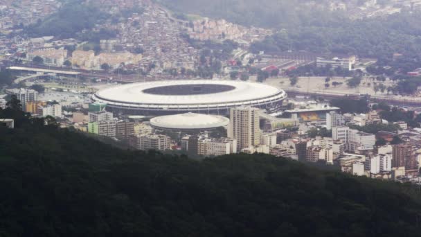 Padella Una Vista Aerea Dello Stadio Maracana Rio Janeiro Resto — Video Stock