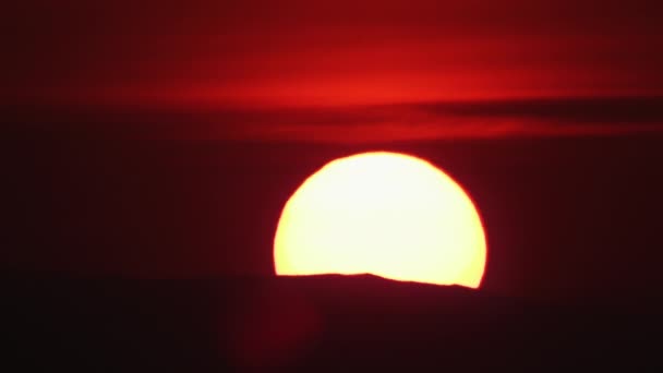 Upływ Czasu Strzał Pomarańczowy Zachód Słońca — Wideo stockowe