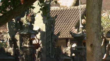 Bali taş hazırlanmış Duvar resmini aşağı orta geniş tilt.