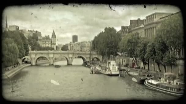 Time Lapse Del Fiume Tamigi Parigi Francia Come Barca Tour — Video Stock