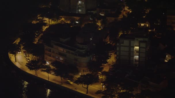 Una Vista Elicottero Una Strada Trafficata Rio Janeiro — Video Stock