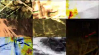 İçeren bir hızlandırdı-up kılavuz dokuz ızgaraları tüm renkli, pürüzlü yanıp söner.