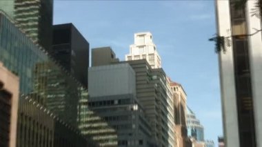 New York, ABD, Mart 2015 yaklaşık: New York City gökdelen bakarak dışarı Zoom.