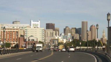 Boston Massachusetts 'e doğru geniş açı..