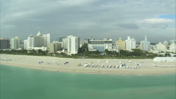 Una Toma Aérea Una Playa Miami — Vídeos de Stock