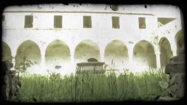 Tournage Une Cour Dans Immeuble Italie Vintage Stylisé Clip Vidéo — Video