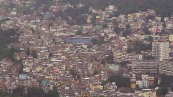 Foto Aerea Favela Rio Janeiro Brasile Presa Elicottero — Video Stock