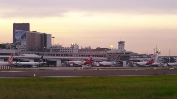 Rio Janeiro Brésil Juin 2013 Plan Statique Aéroport Jacarepagua Paysage — Video