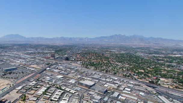 Statischer Blick Vom Stratosphären Hotel Las Vegas Auf Den Verkehr — Stockvideo