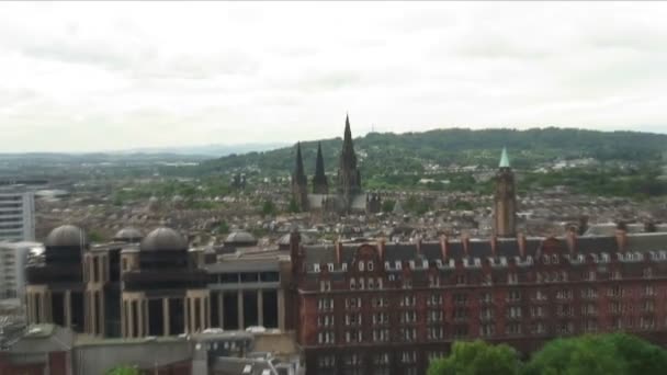 Zooma Skott Domkyrka Till England Stad — Stockvideo