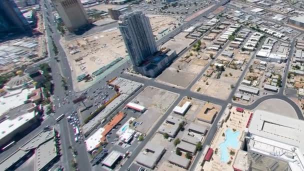 Statischer Blick Vom Stratosphären Hotel Las Vegas Auf Den Verkehr — Stockvideo