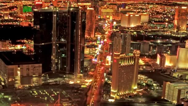 Static Sköt Från Toppen Stratosphere Hotel Las Vegas Skymningen Över — Stockvideo