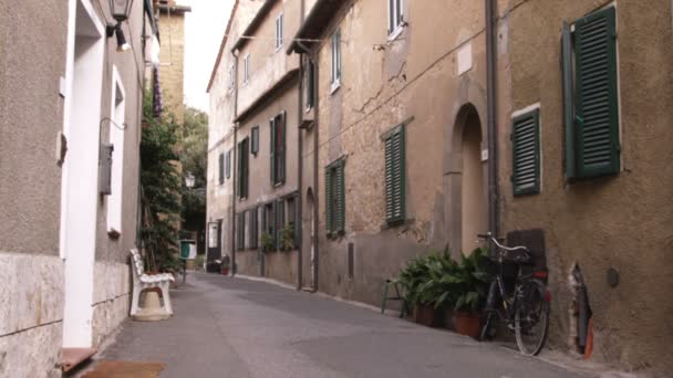 Tiro Uma Rua Uma Toscana Vila — Vídeo de Stock