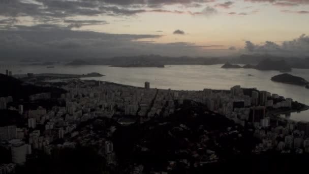 Soldan Sağa Rio Janeiro Şehrine Brezilya Tava Bir Atış Döküm — Stok video