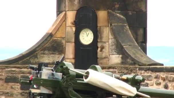 Ampliar Reloj Una Pieza Verde Artillería — Vídeos de Stock