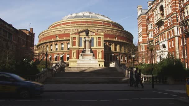 Londýn Anglie Cca Října 2011 Daleko Zastřelil Albert Hall Provozem — Stock video