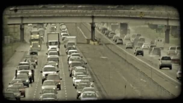 Time Lapse Traffico Congestionato Lungo Autostrade Cittadine Direzioni Opposte Che — Video Stock