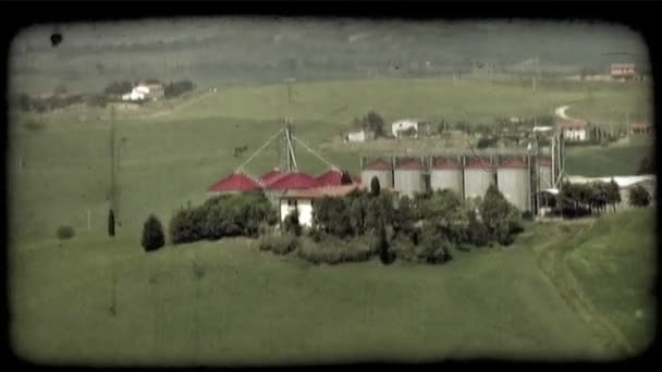 Shot Van Een Italiaans Landschap Vintage Gestileerde Videoclip — Stockvideo