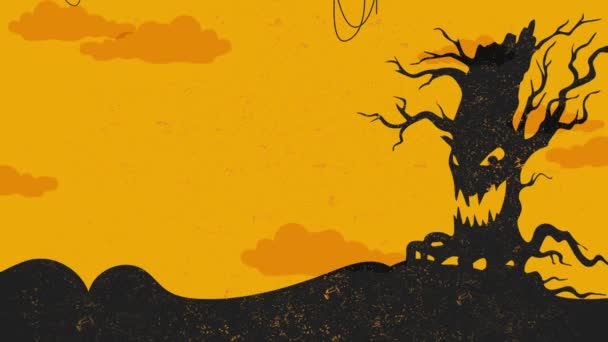 Halloween Background Dengan Labu Dan Halloween Background Dengan Kelelawar — Stok Video