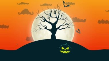 Cadılar bayramı arka planında kabak ve cadılar bayramı arka planında yarasalar