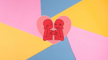 lgbt topluluğunun temasını aydınlatan kompozisyon