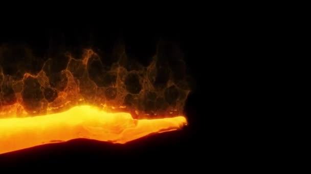 Hand Brennt Einer Leuchtend Orangefarbenen Flamme — Stockvideo