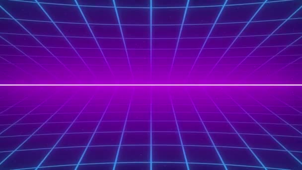 Lat Osiemdziesiątych Sceny Stylu Retro Pikseli Linii Prosty Okrągły Kształt — Wideo stockowe