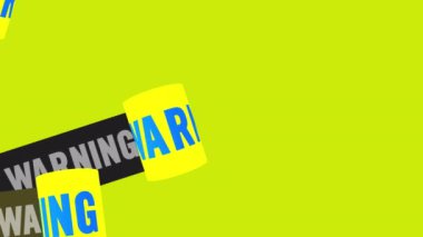 Kenarlarının farklı renginde yazıtların dikkatine sahip uyarı bandı 