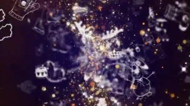 Noel ve yeni yıl tebrik kartı.