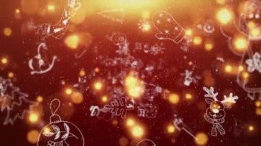 Noel ve yeni yıl tebrik kartı.